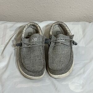 Hey Dude Wally Linen Men's Casual Shoes - Gray Size 9